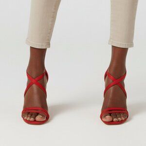 Elegant Red Strappy Heels